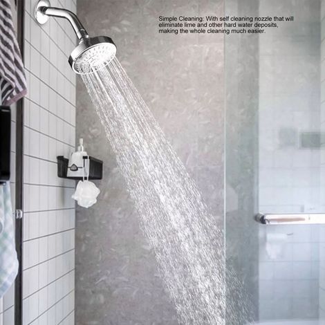 Cabezal de ducha [sin marca] G1/2, 5 modos ajustables, cabezal de ducha de acero inoxidable para baño con instalación rápida. (1/5)