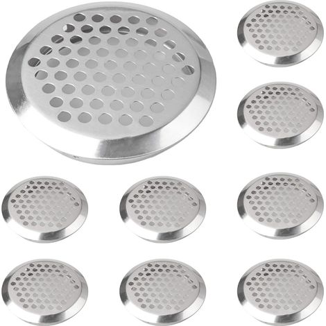 30 Pièces Grille Aération Ronde Grille de Ventilation Inox, 53mm Grille Aération Trou en Acier Inoxydable Grille de Aération Pour Meubles Cuisine Armoire (1/5)