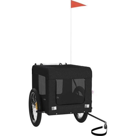 vidaXL Remorque de vélo pour animaux de compagnie noir
