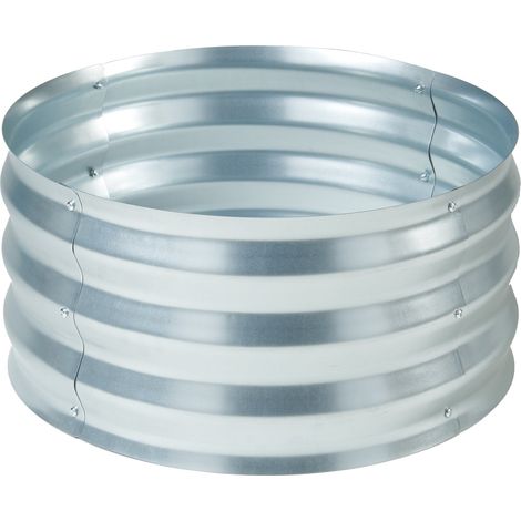 Fioriera rialzata Andrano acciaio zincato 61 x 31 cm argento 030009507