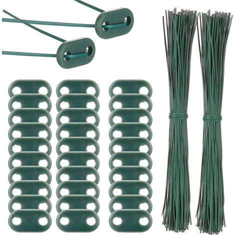 30 Pièces de Fixation Étanche pour Écran de Confidentialité Comprend 30 Clips de Fixation et 30 Plaques et Attaches de Câble(Vert) (1/5)