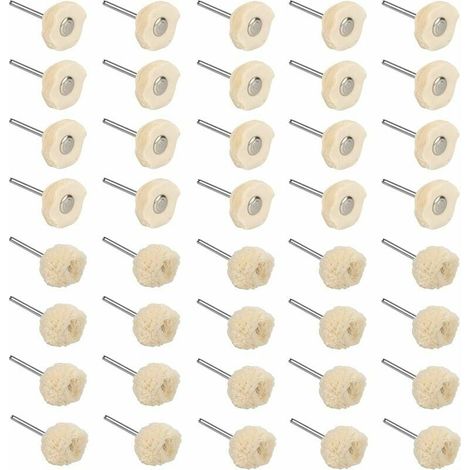 Polierscheiben aus Baumwolle, Polierpad zum Reinigen von Schmuck, Halsketten, Ohrringen, Armbändern und Metall- und Marmoroberflächen, Polierwerkzeuge für Heimschmuck, 40 Stück – (1/4)