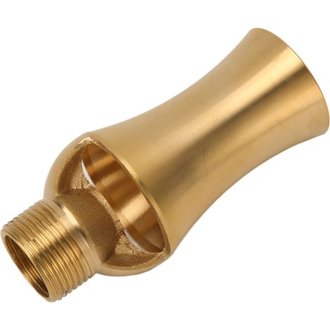 Springbrunnen-Sprinklerdüse, Kupfer-Eisturm, Kaskaden-Sprinklerkopf aus Zederholz, für Teiche, G1/2 G3/4, Universal, 9,5 cm (1/5)