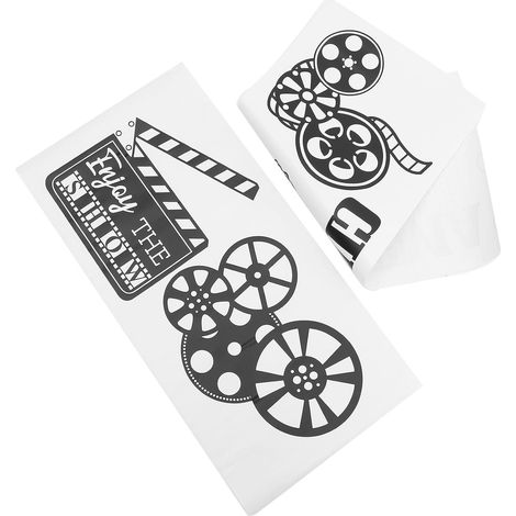 Autocollant Décoration Cinéma Vintage Unique Cinéma Auto-adhésif en Pvc Noir Mural sans Résidu pour Home Theater et Chambre D'garçon et Filles (1/5)