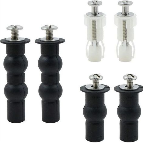 UlisemVis D'expansion pour Couvercle de Toilette Fixation - 3 paires Abattant WC Vis, de boulons d'expansion universels, accessoires de vis pour abattant de siège de toilette (1/4)
