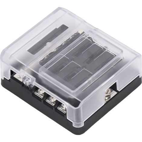 Boîte à fusibles étanche IP66 à 6 voies, 32 V CC, avec couvercle anti-humidité, pour voiture, bateau et camping-car. (1/5)