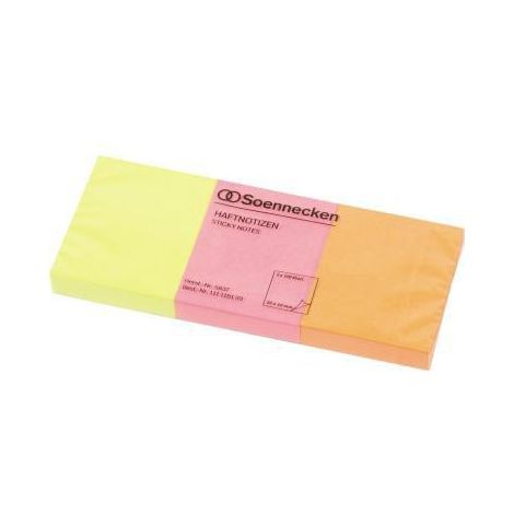 Haftnotiz 40 x 50 mm (B x H) neonfarben 100 Bl./Block 3 Block/Pack. (1/4)