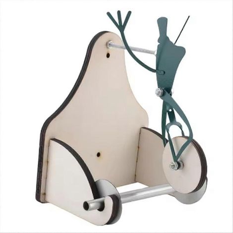 Porte-papier toilette mural amusant en forme de grenouille à vélo (1/5)