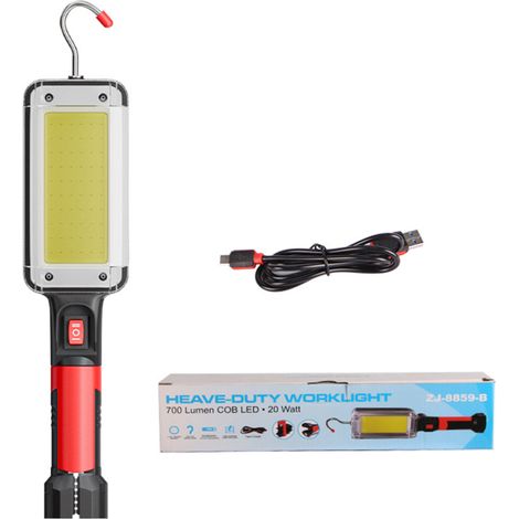 Tragbare, kabellose Garagenleuchte wiederaufladbare Taschenlampe mit Magnet 2-in-1-Taschenlampe