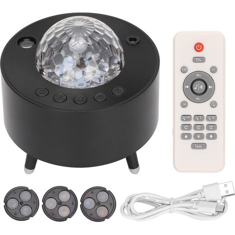 Lampe projecteur d'étoiles USB, veilleuse céleste multicolore avec bruit blanc, projecteur planétaire pour plafond (1/5)