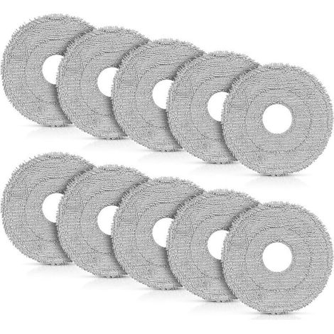 10er-Pack Wischpads für Dreame L10s Ultra Gen 2 / Mova E30 Ultra / L10s Pro Ultra / X40 Ultra / X40 Master / L40 Ultra / X50 Ultra Saugroboter. Zubehör: Mikrofaser-Reinigungspads. (1/5)