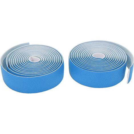 Ruban de guidon en cuir synthétique antidérapant et absorbant pour vélo de route - Bleu (1/5)