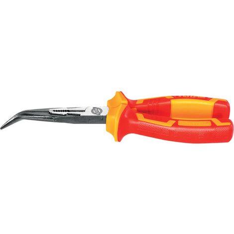 PINZA A BECCHI LUNGHI MEZZITONDI CURVI ISOLATA 200mm Cr-V TOTAL