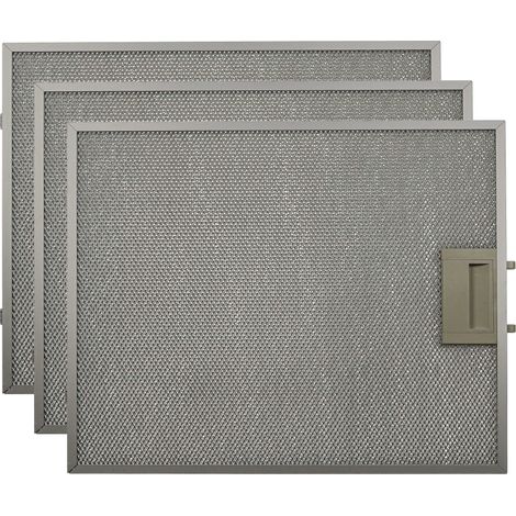 vhbw 3x Filtro metálico de grasa reemplaza Bosch/Siemens 00703537 para campana extractora - 34,9 x 29,6 x 0,8cm metal (1/4)