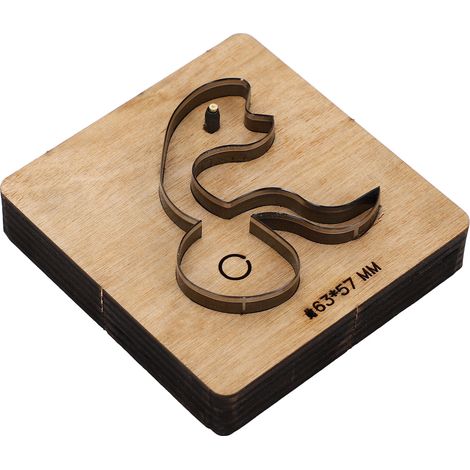 Ausstechform aus legiertem Stahl, 63 x 57 mm, Schlangenform, Werkzeug zum Schneiden und Stempeln von Leder für DIY-Bastelarbeiten. (1/5)