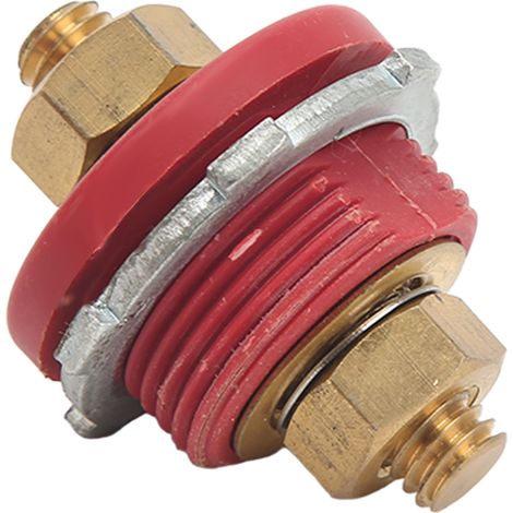 3/8-Zoll-Durchgangsstecker für Batterieklemmen, 250 A, Ladeanschluss für Auto, Wohnmobil, Boot und Yacht, rot (positiv) (1/5)