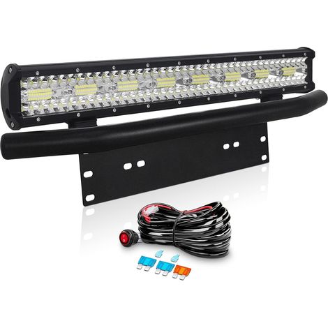 58cm 23'' 480W Barre LED Spot et Inondation + Support de Plaque D'immatriculation + Faisceau de Câblage Rampe LED 12V 24V Bar Feux LED pour 4x4 Voiture Camion Tracteur Quad Bateau (1/5)