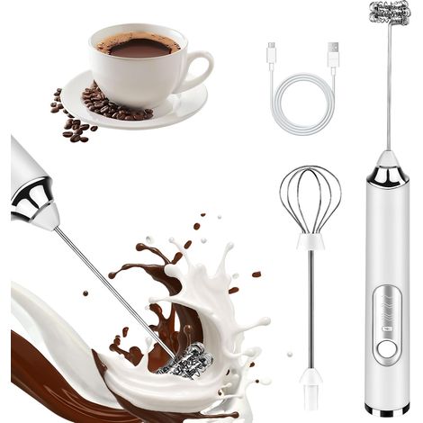 Mixeur portatif – modèle rechargeable, équipé de 2 têtes de mixage en acier inoxydable, 3 vitesses disponibles mixeur électrique multifonctionnel. (1/5)