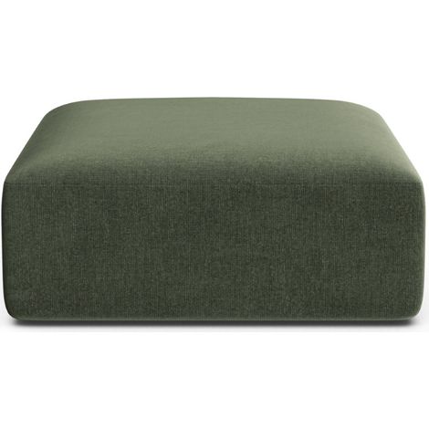 Pouf en velours vert (1/5)