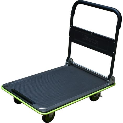 Chariot pliable gris noir capacité 300 kg, porte outils