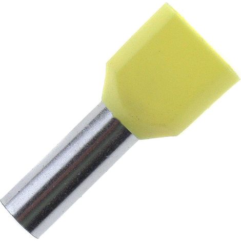SeKi 14224 - Terminali gemellari, 2 x 6,0 mm², 100 pezzi, colore: Giallo (1/2)