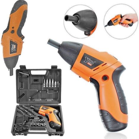 TrAdE Shop Traesio - Mini Avvitatore Elettrico Batteria Ricaricabile Trapano Snodabile Con Valigetta -