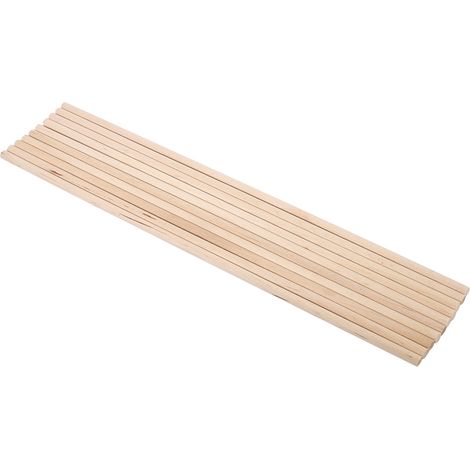 Lot de 10 tiges de cheville en bois de bouleau naturel brut, 0,6 x 30 cm, pour travaux manuels et bricolage (1/4)