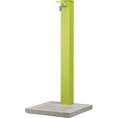 Fontana da Giardino con Rubinetto e Base in Cemento Belfer 42/QBM Verde Acido