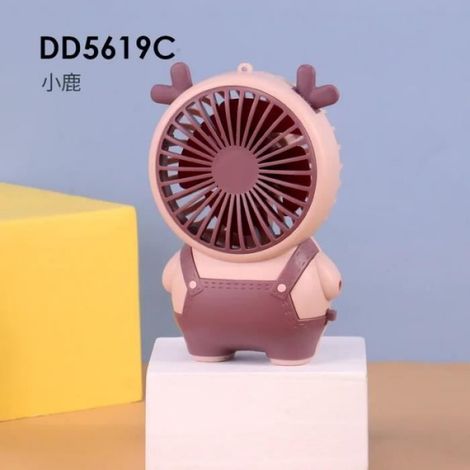Ventilateur De Bureau - Rose - Sur Socle - 3 Vitesses - USB Alimenté - Pour Bureau Dortoir Extérieur - 1 Pièce