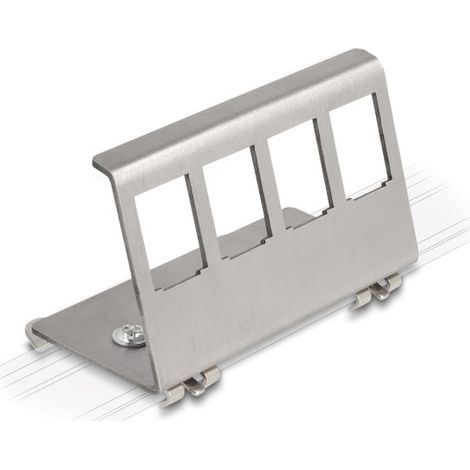 Delock 88140 Metallhalter aus Edelstahl für DIN-Schiene
