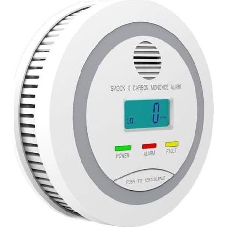 rauch und kohlenmonoxidmelder 2 in 1 kombinationsalarm batteriebetriebener rauch und co melder mit lcd bildschirm