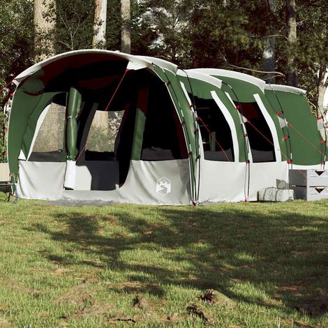 vidaXL Family Tent Tunnel 8-Person Green Waterproof (1/5)