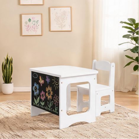 Ensemble table et chaises enfant 2 en 1 67 x 39 x 44 cm (1/5)