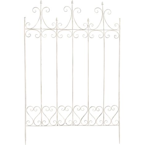Calandre pour les plantes d'escalade en fer blanc antique remplie