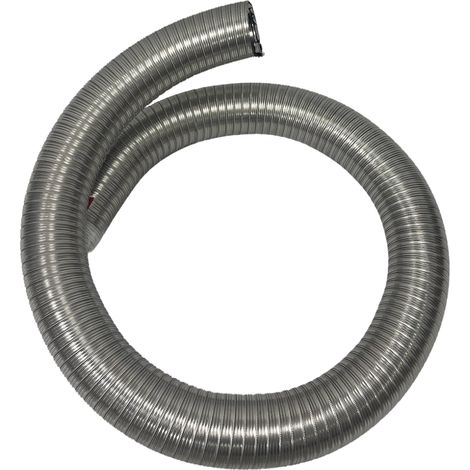 Tubo Flessibile Doppia Parete Inox Interno Liscio AISI 304 – 130 mm