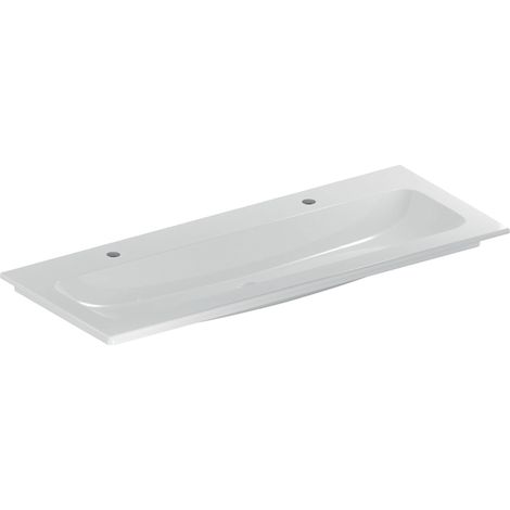 Geberit iCon Möbelwaschtisch, 2 Hahnlöcher, ohne Überlauf, 1200 × (1/5)