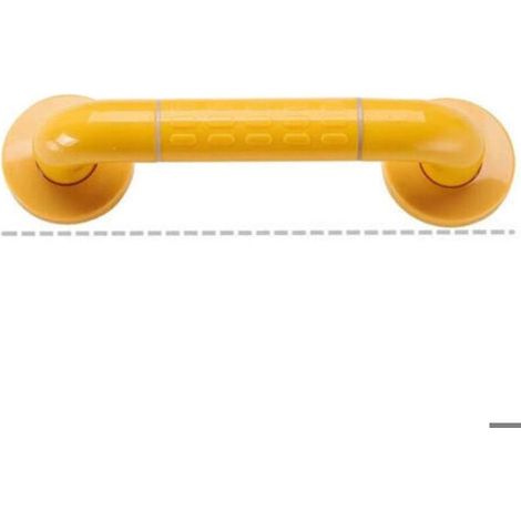 30CM jaune Barre D'appui WC, Barres D'appui de Salle de Bain avec Antidérapante, Poignée de Acier Inox, de Maintien Douche avec Ce