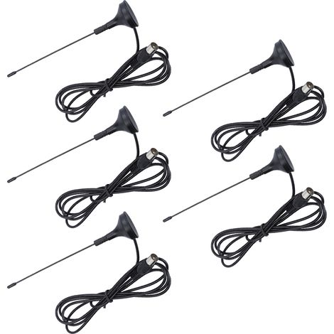 (5Pcs/Set) Antenne TV Intérieure Haute Performance pour TNT HD, Récepteur Numérique DVB-T2 avec Ventouses Puissantes (1/5)
