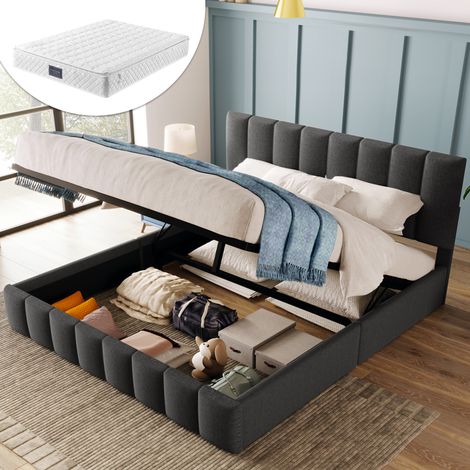 Letto matrimoniale contenitore 140x200 regolabile OKMYHOME