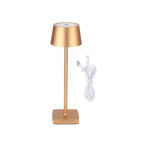 LED-Tischleuchte mit USB-Ladefunktion, warmweißes Licht, ideal für Bar, Wohnzimmer oder als Leselampe. (1/4)