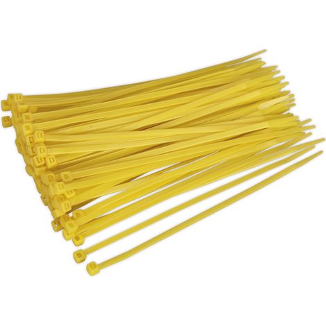 Sealey Cable Tie 200 x 4.4mm Yellow Pack of 100 CT20048P100Y