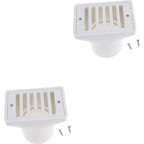 2 Pièces Drainage De La Piscine Égouttoir Principal Carré Outil pour Sol Passoire Gadget Fond Blanche - (1/5)