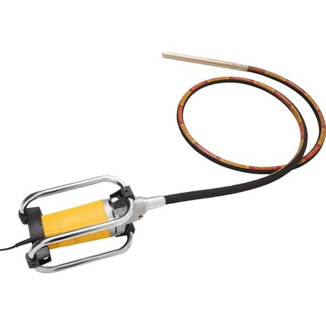 Vibrateur à béton, moteur puissant de 2000W, arbre vibrant de 4m, Jaune, UE (1/2)