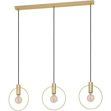 Lampe suspendue Manizales en laiton brossé L: 101 B: 5 H: 110cm Dimmable (1/3)