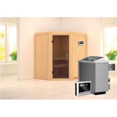 Taurin Eck,9KW ext.Strg easy graphitfarbende Ganzglastür