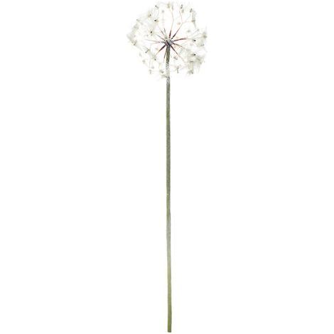 Pissenlit artificiel blanc pliable et réaliste avec tige, pour décoration intérieure et extérieure