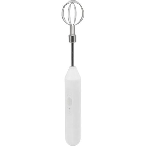 Elektrischer Handmixer, drei Geschwindigkeitsstufen, batteriebetrieben, tragbarer Milchaufschäumer für selbstgebackene Produkte, weiß (1/5)