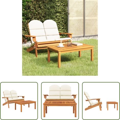 Banc de jardin - Ensemble de salon de jardin Adirondack 2 pcs bois acacia solide (1/5)