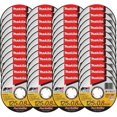 48X Makita B-45733 Fast Cutting Thin Metal Grinder Disc 125mm x 0.8mm x 22.23mm (1/3)
