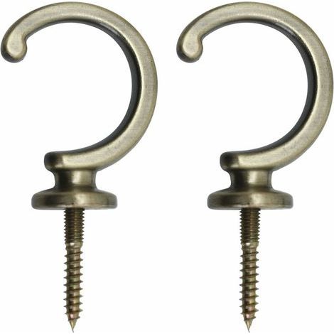 Embrasses de Rideaux, 1 Paire embrasses de Rideaux Crochets, embrasses de Rideaux Crochets décoratifs, Fabriqué en Alliage de Zinc, Durable, Exquis, adapté aux Rideaux (Bronze, 7,5 x 3,8cm) (1/5)